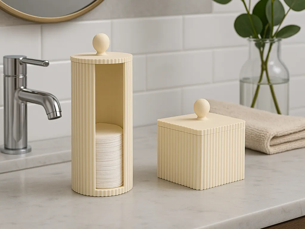 NORDÉ Collection cotton pads and tips containers