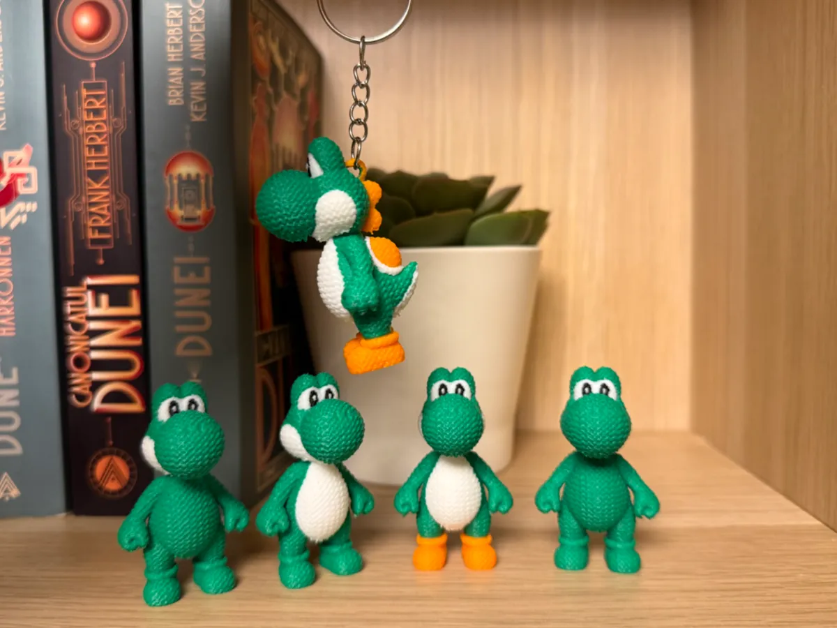 Knitted Yoshi, Cute Keychain & Desk Buddy