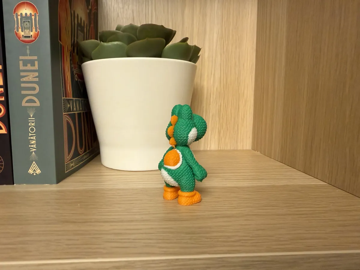Knitted Yoshi, Cute Keychain & Desk Buddy, photo 4 of 4 - Knitted Yoshi, Cute Keychain & Desk Buddy Keychains
