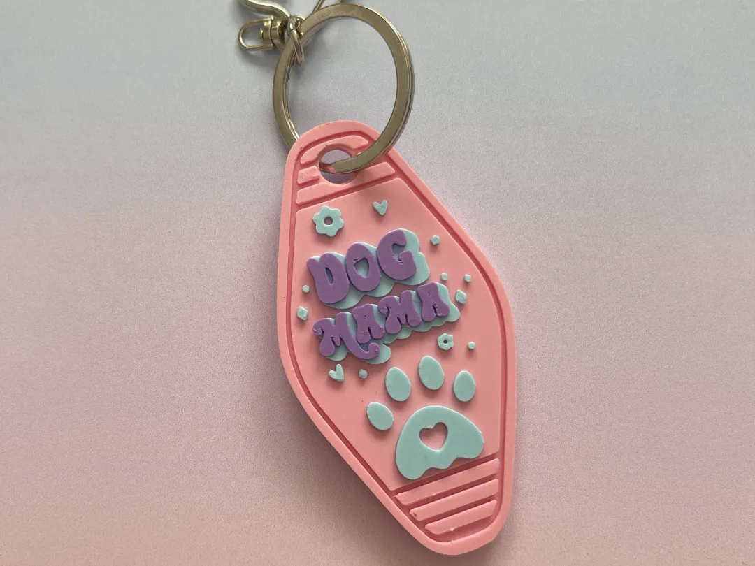 Keychain Retro Motel Dog Mama