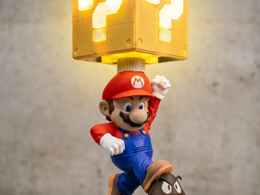 Super Mario Lamp: Question Block & Goomba Jump