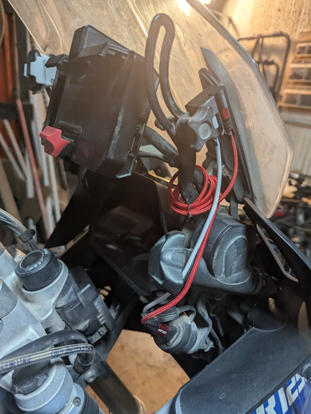 R1250GS Phone Charge Cable Holder, photo 3 of 4 - R1250GS Phone Charge Cable Holder Hobby & DIY