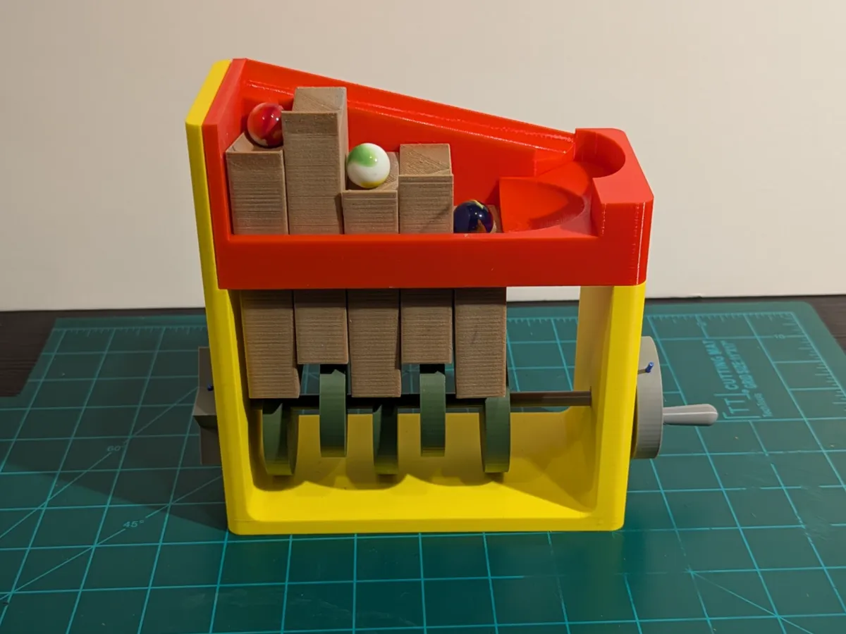 Automata Marble Run inspired by scroll saw Models
