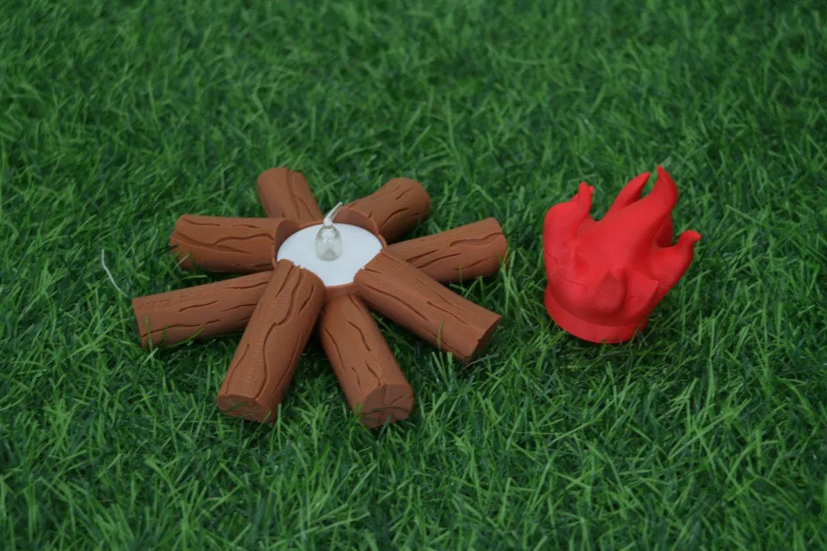 Tea Light Campfire, photo 3 of 3 - Tea Light Campfire Home Decor Items