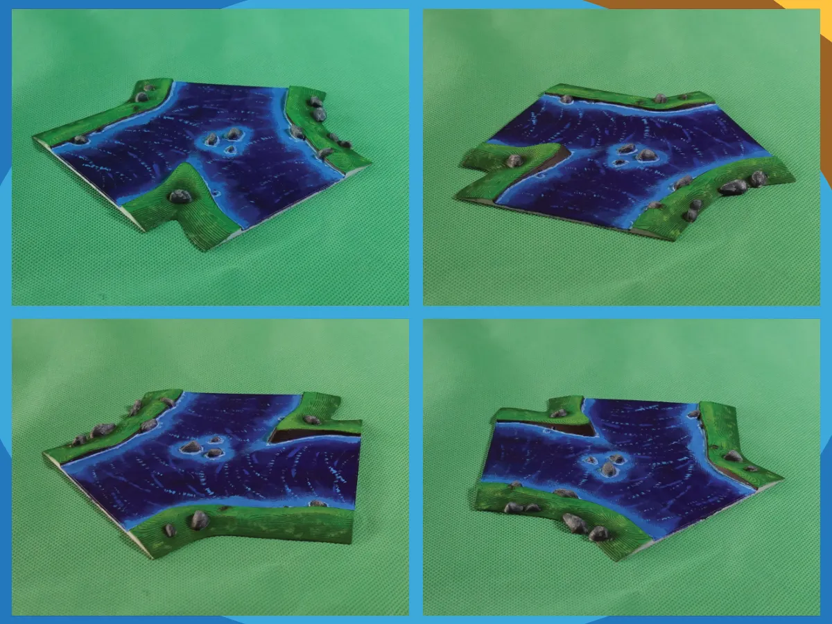 Modular Wargaming Terrain, River Junction