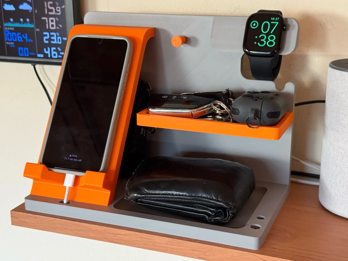 Bedside Organizer with Watch Charger Slot, photo 4 of 4 - Bedside Organizer with Watch Charger Slot Mobile & Device Accessories