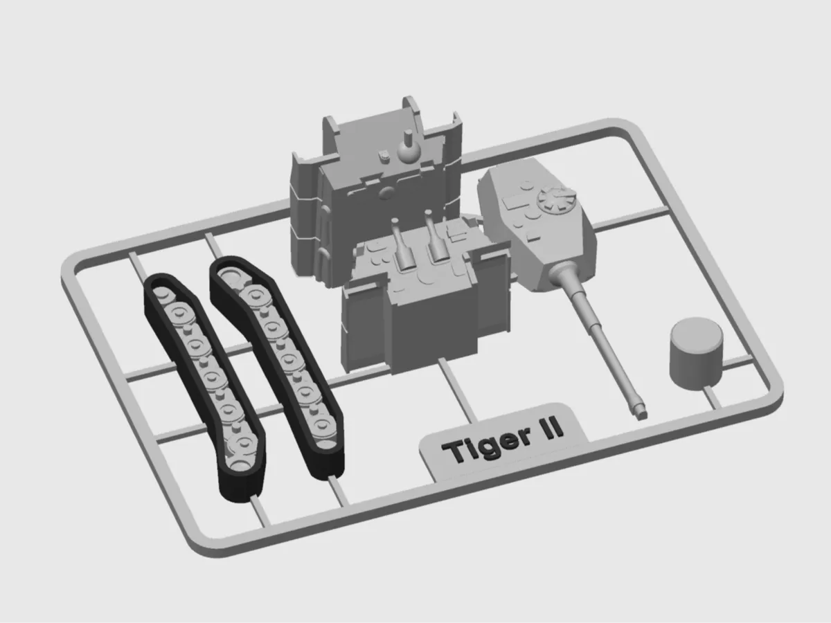 King Tiger German WWII Tank tank kit card
