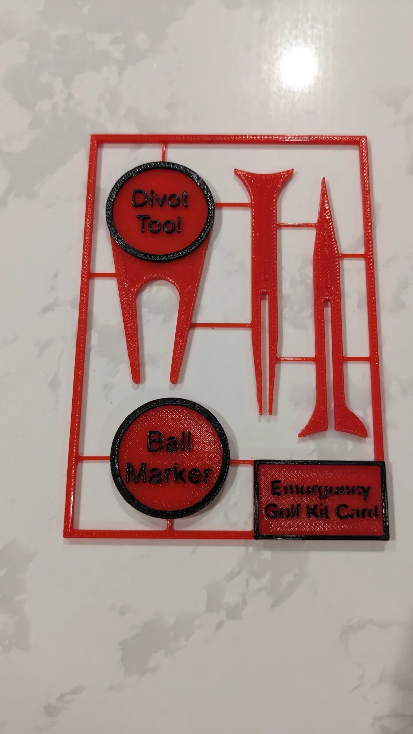 Golf Emergency Kit Card