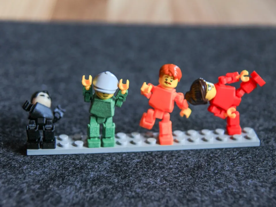 Legos inspired action minifigure