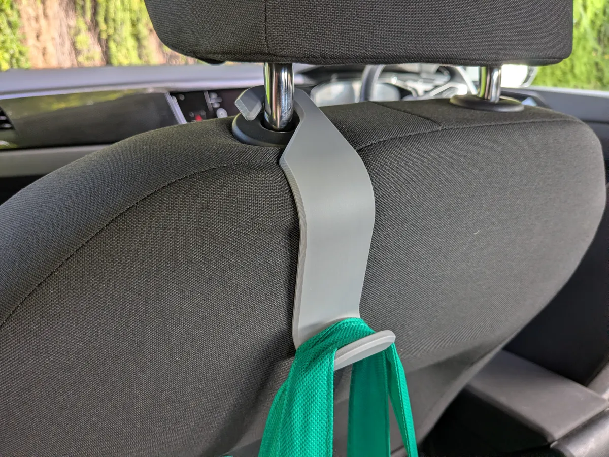 Car Headrest Bag Hook - Extra Strong, photo 3 of 4 - Car Headrest Bag Hook - Extra Strong Storage & Organisation