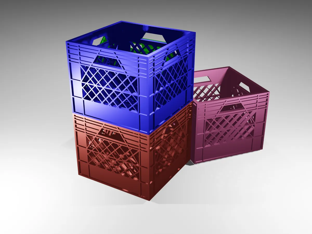Miniature milk crate, photo 3 of 4 - Miniature milk crate Storage & Organisation