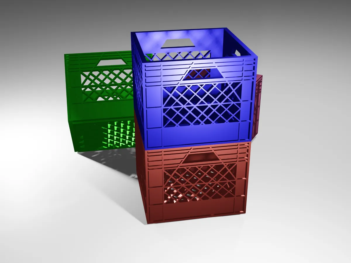 Miniature milk crate, photo 4 of 4 - Miniature milk crate Storage & Organisation