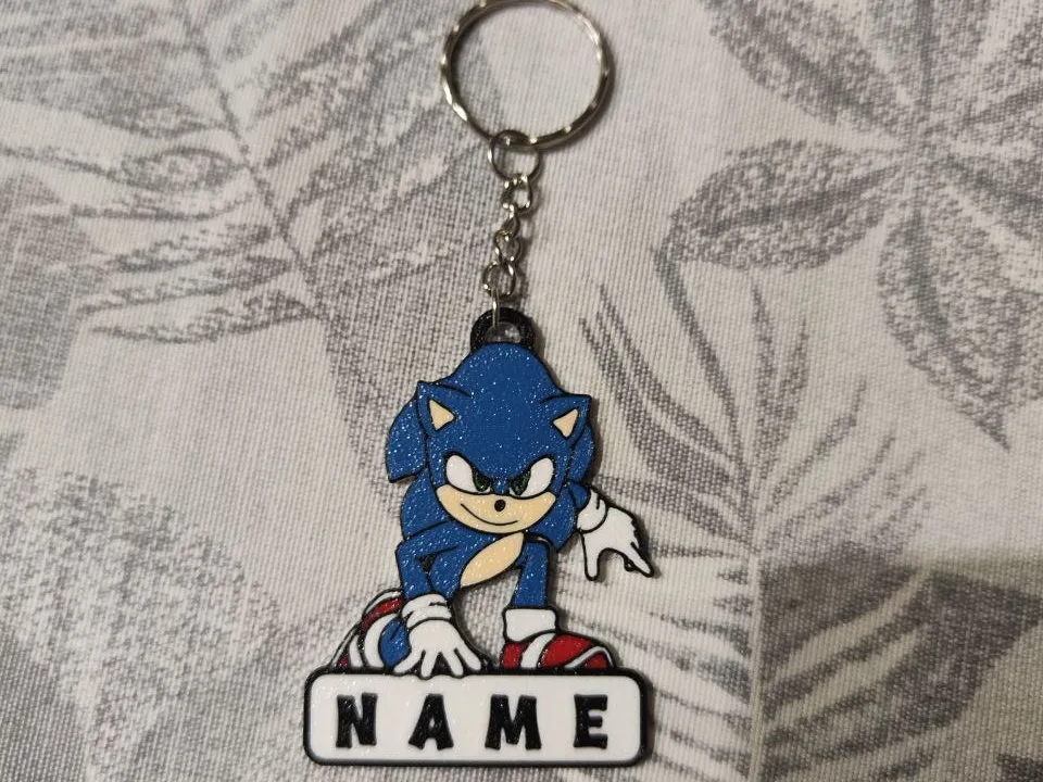 LLAVERO SONIC-/SONIC KEYCHAIN WITH YOUR NAME