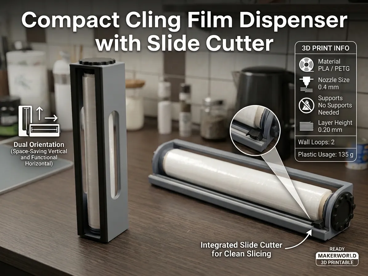 Compact Cling Film Dispenser with Slide Cutter - Home Accents, in stock in India