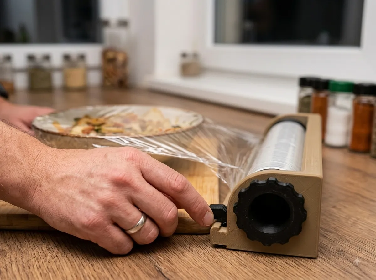 Compact Cling Film Dispenser with Slide Cutter, photo 2 of 4 - Compact Cling Film Dispenser with Slide Cutter Household