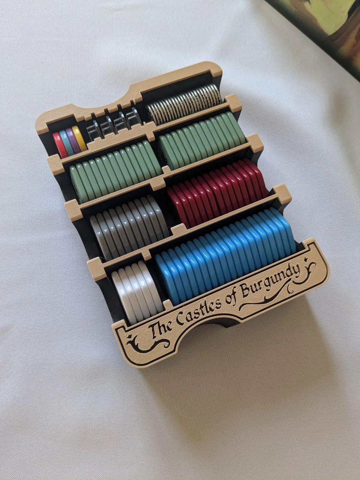 Castles of Burgundy Acrylic Token Holder, photo 2 of 4 - Castles of Burgundy Acrylic Token Holder Board Games & Tabletop