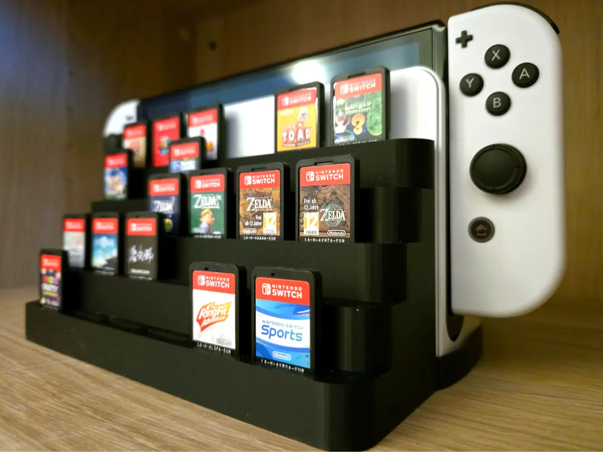 Cartridge display stand for Nintendo Switch dock