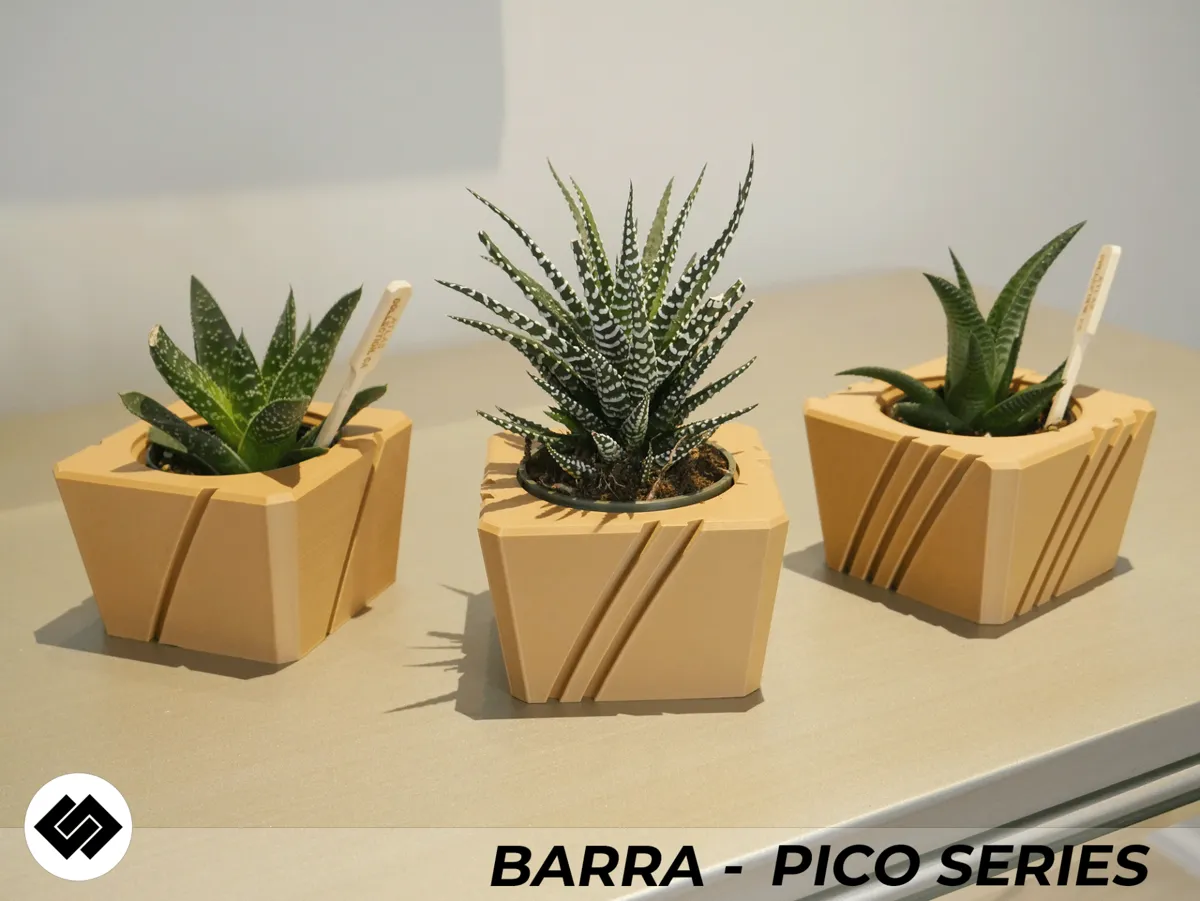 Barra Series Triple Planter Set, photo 4 of 4 - Succulent & Mini Planters, succulent