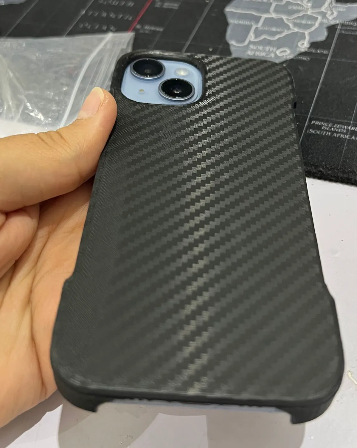Carbon Fiber Style iPhone 14 Case, photo 4 of 4 - Carbon Fiber Style iPhone 14 Case Hobby & DIY