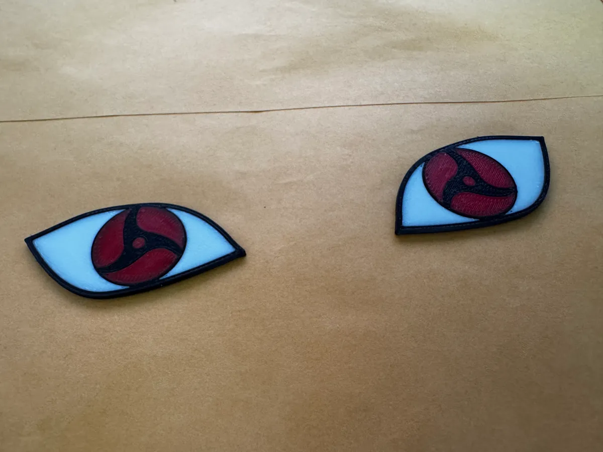 Itachi's Sharingan colorized and thinner for bends - 2D Art, in stock in India