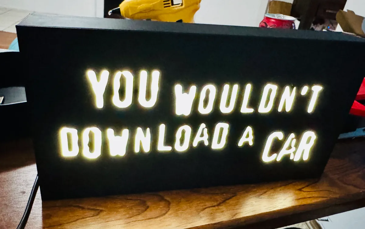 "You wouldn't download a car" infamous anti-piracy, photo 2 of 4 - "You wouldn't download a car" infamous anti-piracy Lamps & Lighting