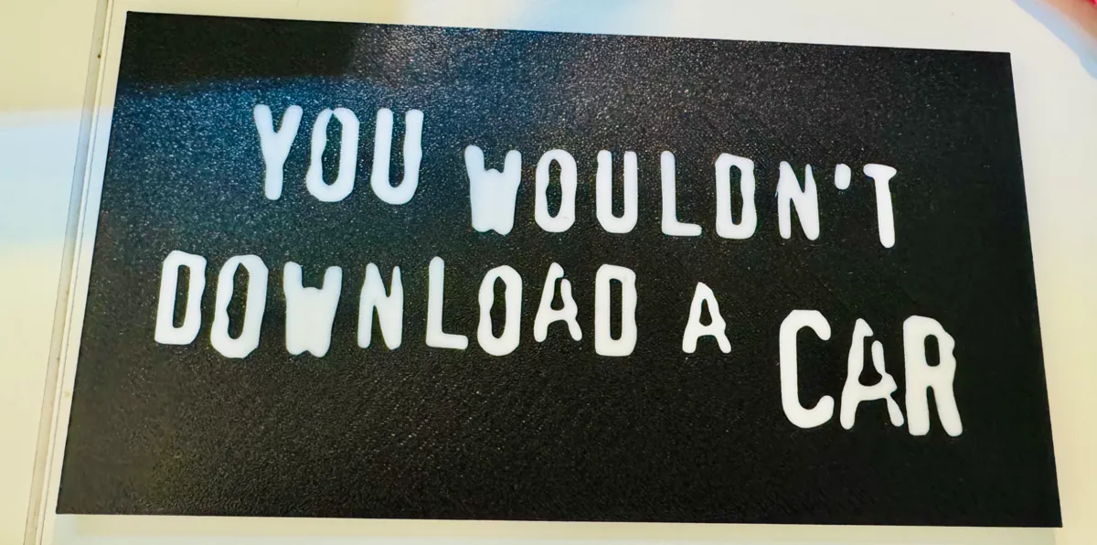 "You wouldn't download a car" infamous anti-piracy, photo 3 of 4 - "You wouldn't download a car" infamous anti-piracy Lamps & Lighting