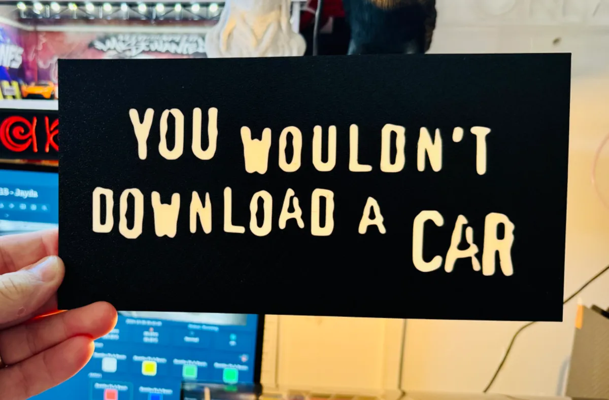 "You wouldn't download a car" infamous anti-piracy, photo 4 of 4 - "You wouldn't download a car" infamous anti-piracy Lamps & Lighting