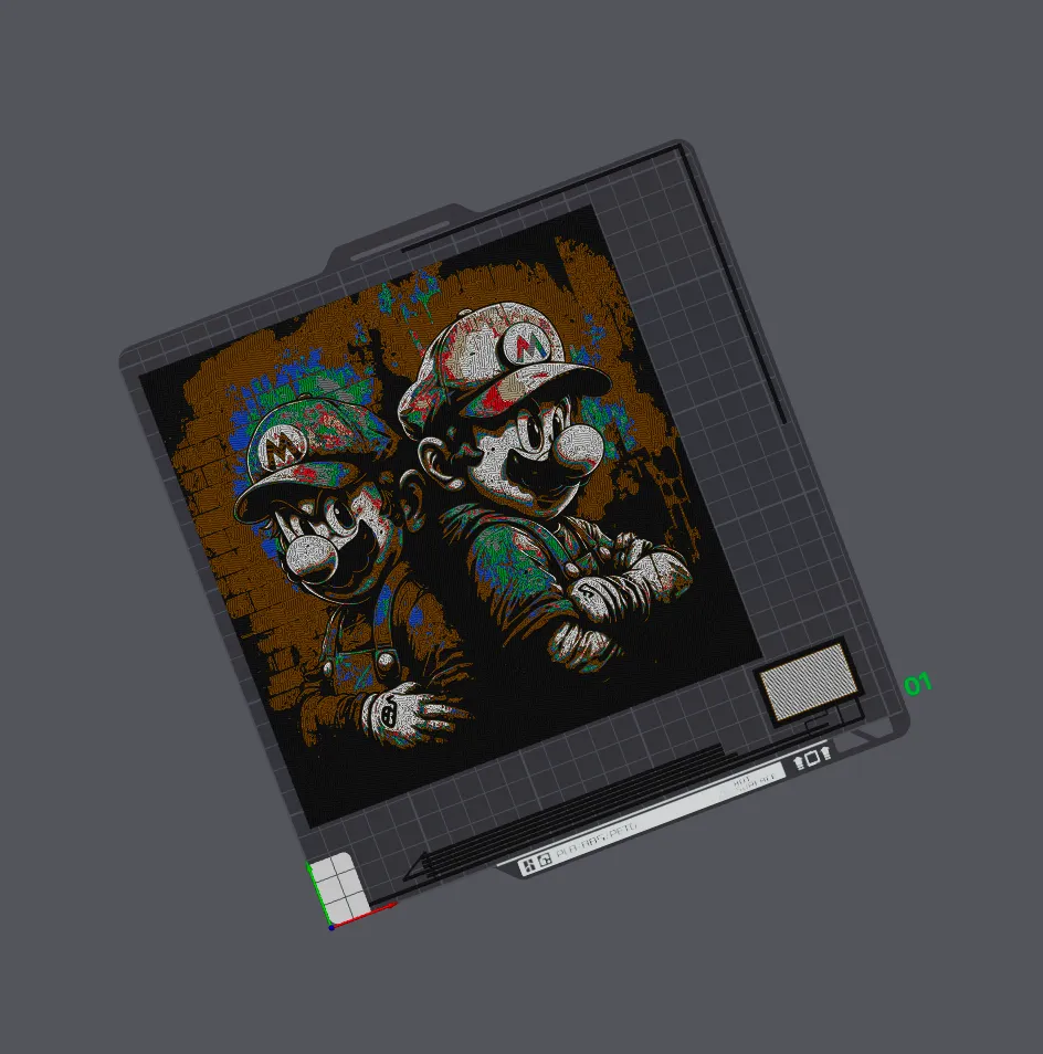 Mario Grunge Style HueForge | Super Mario, photo 2 of 2 - Mario Grunge Style HueForge | Super Mario Art