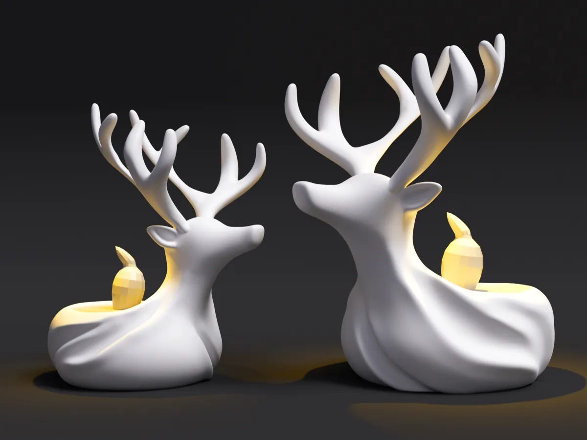 Christmas Reindeer Candle Holder - Decor, in stock in India