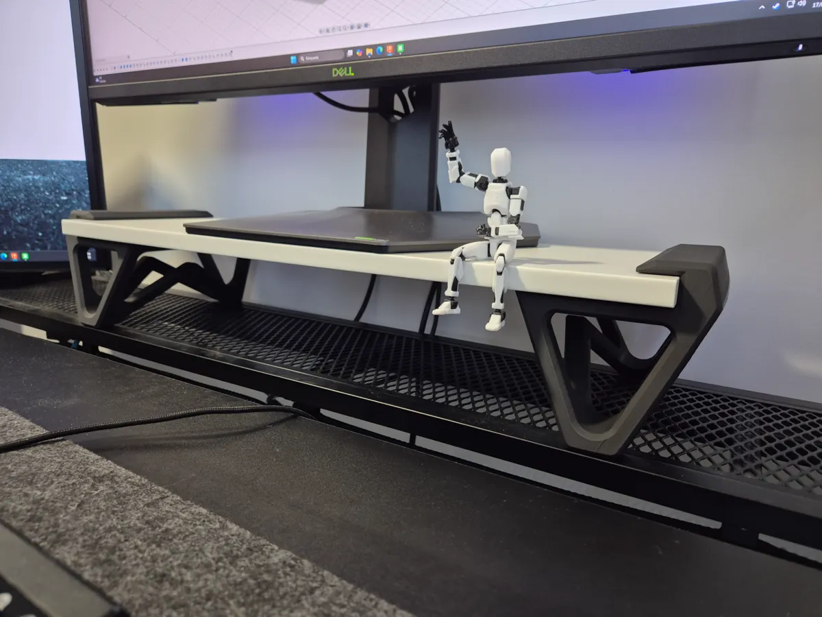 Minimalist Monitor Riser for a Modern Desk Setup
