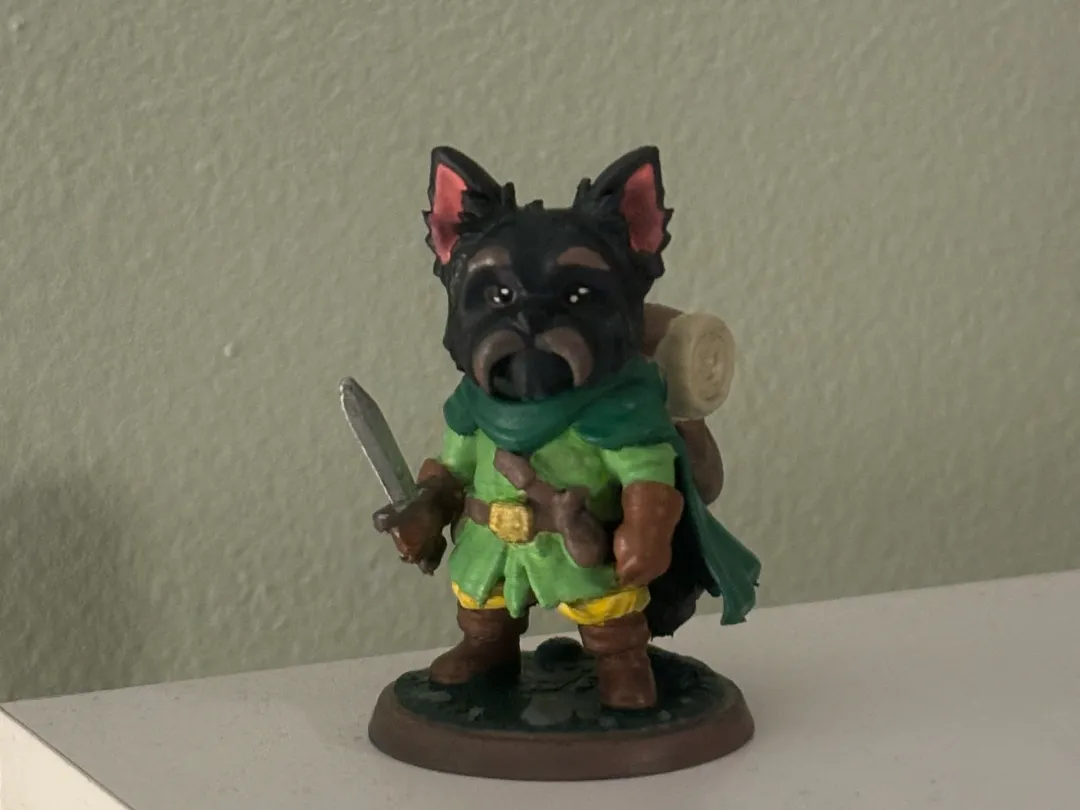 Yorki adventurer miniature