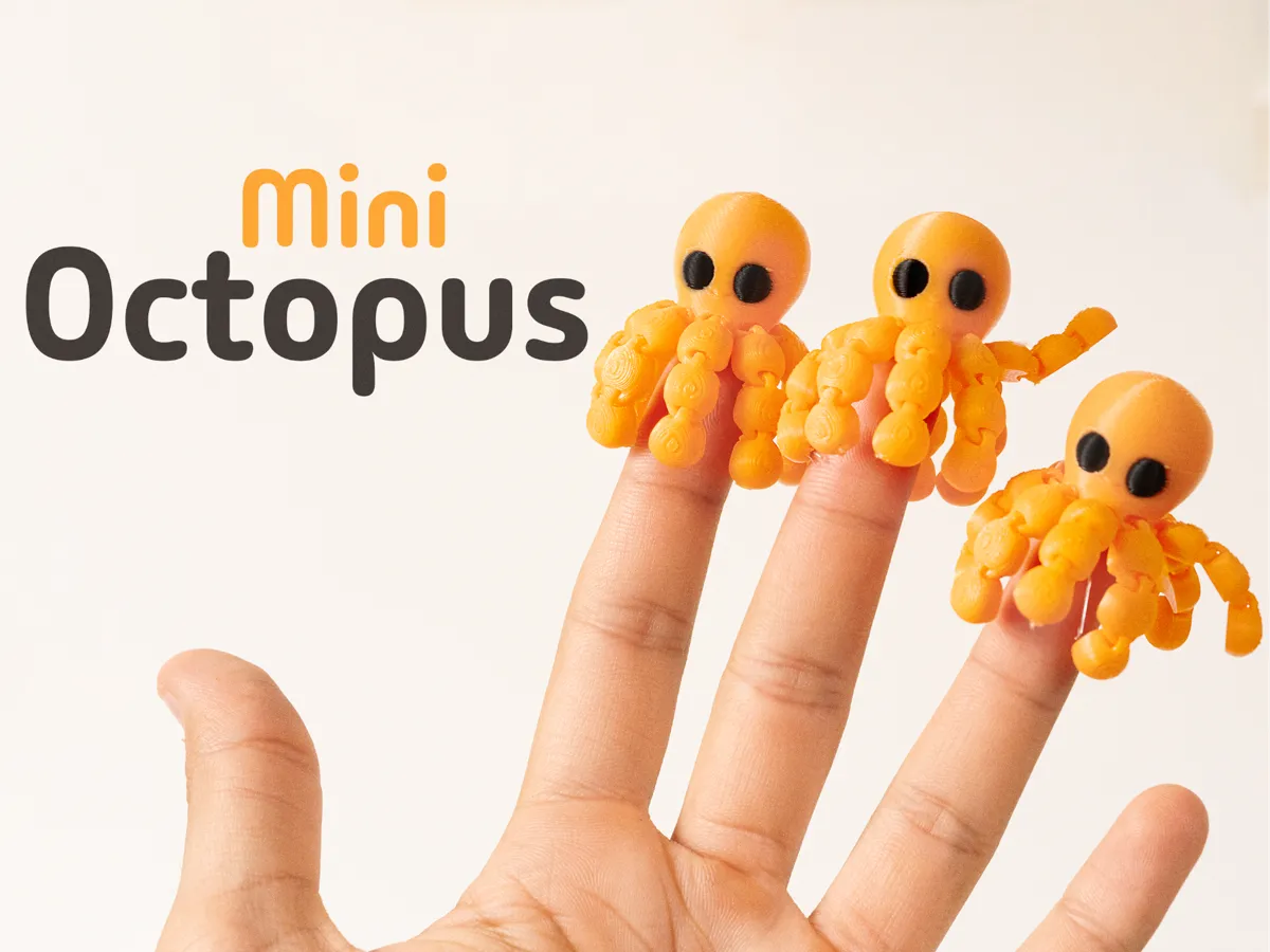 Mini Octopus, Articulated & Keychain