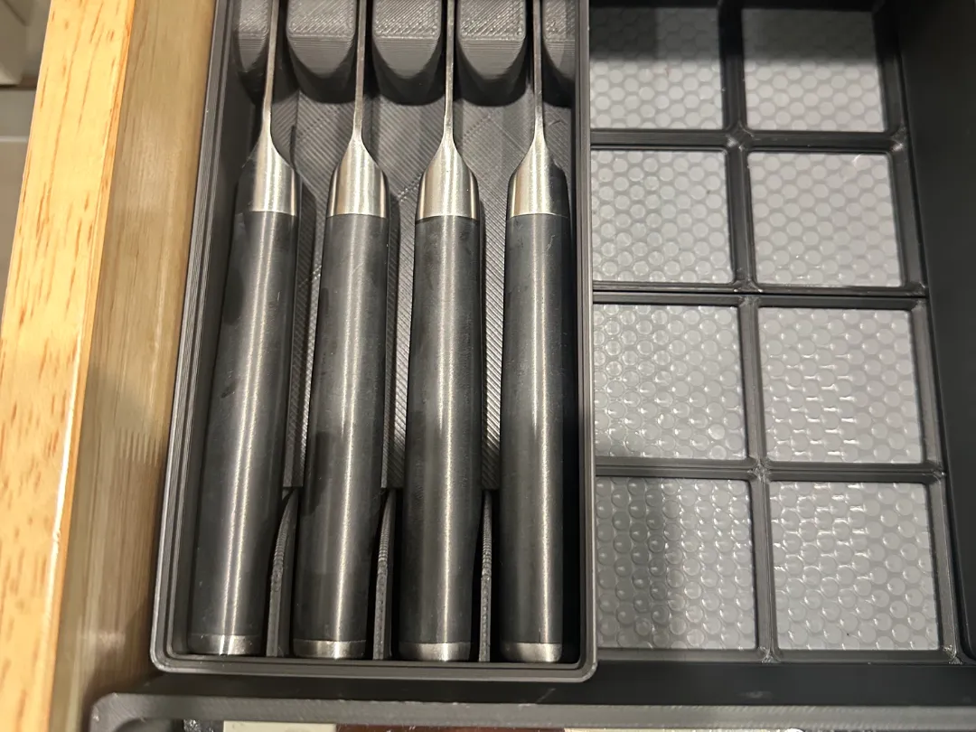 Gridfinity Stackable Steak Knife Holder - 6 Sizes