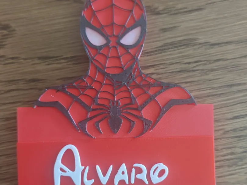 alvaro Spiderman Custom Desktop Nameplate / Sign