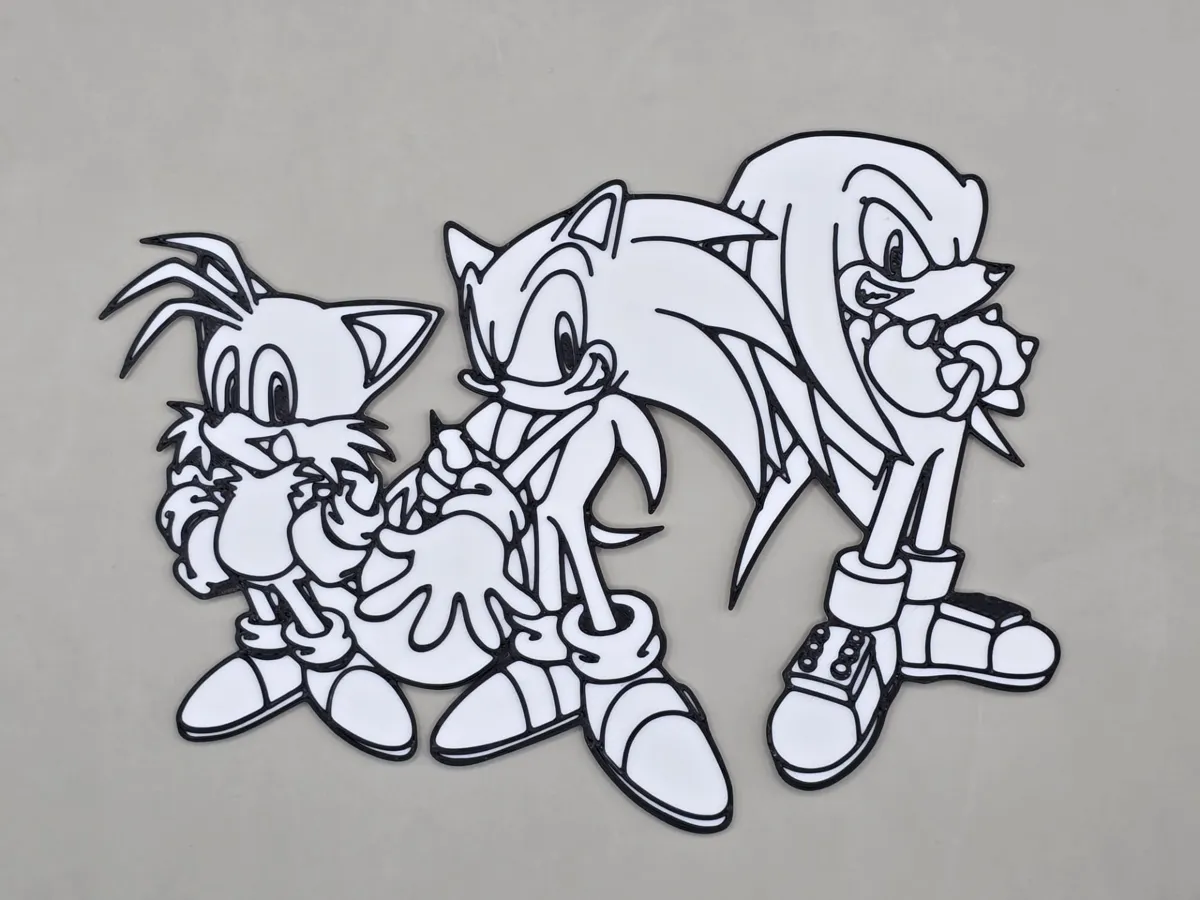 Sonic Team Coloring Craft DIY