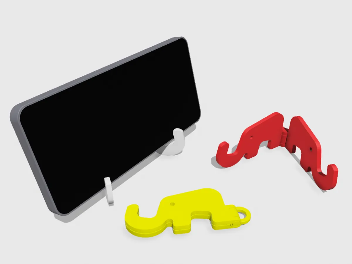 Foldable Elephant Phone Stand, photo 2 of 4 - Foldable Elephant Phone Stand Mobile & Device Accessories