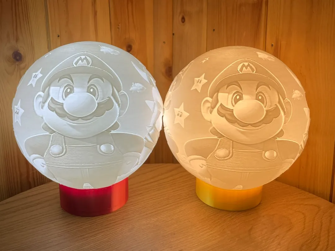 Mario & Luigi Lithophane Lamp (MH001 LED Insert) - Decor, in stock in India