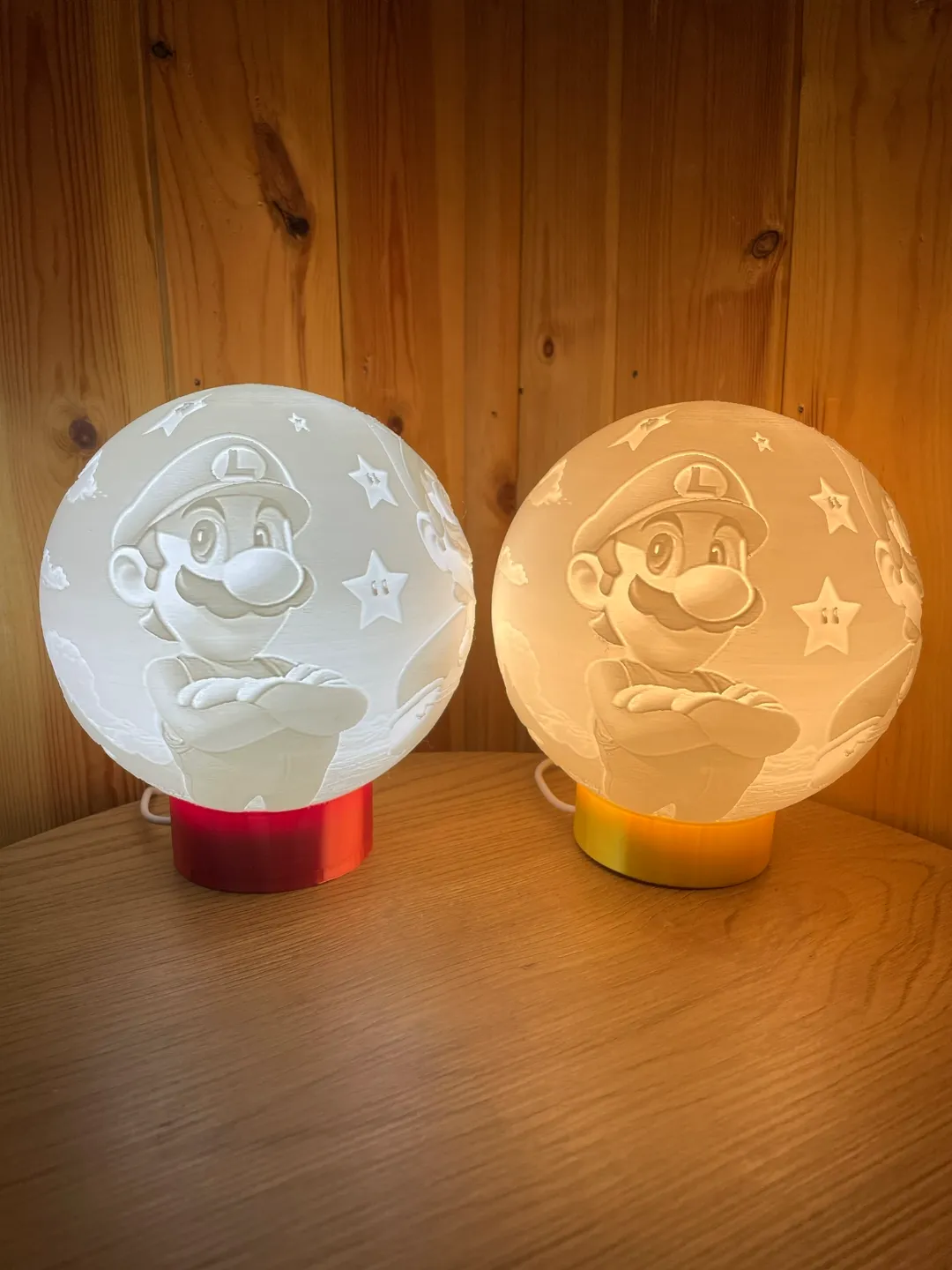 Mario & Luigi Lithophane Lamp (MH001 LED Insert), photo 3 of 4 - Mario & Luigi Lithophane Lamp (MH001 LED Insert) Household