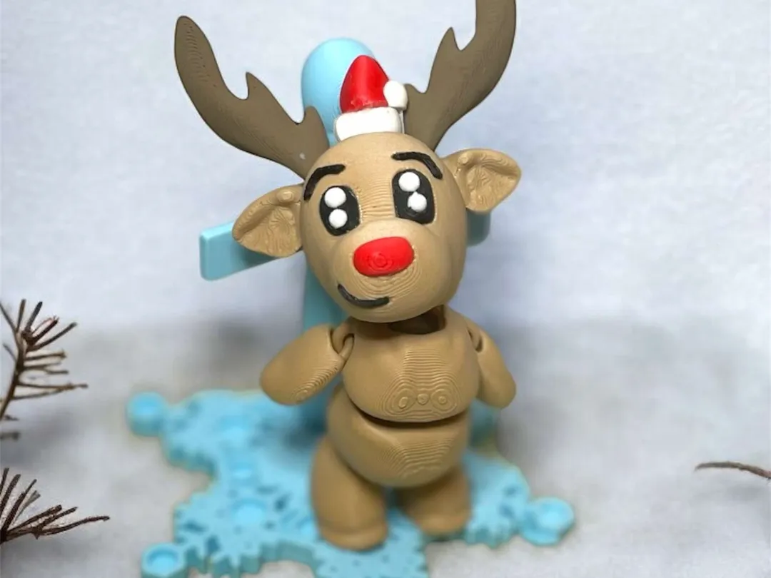 Jingle the Reindeer Animal Crossing Xmas Flexi