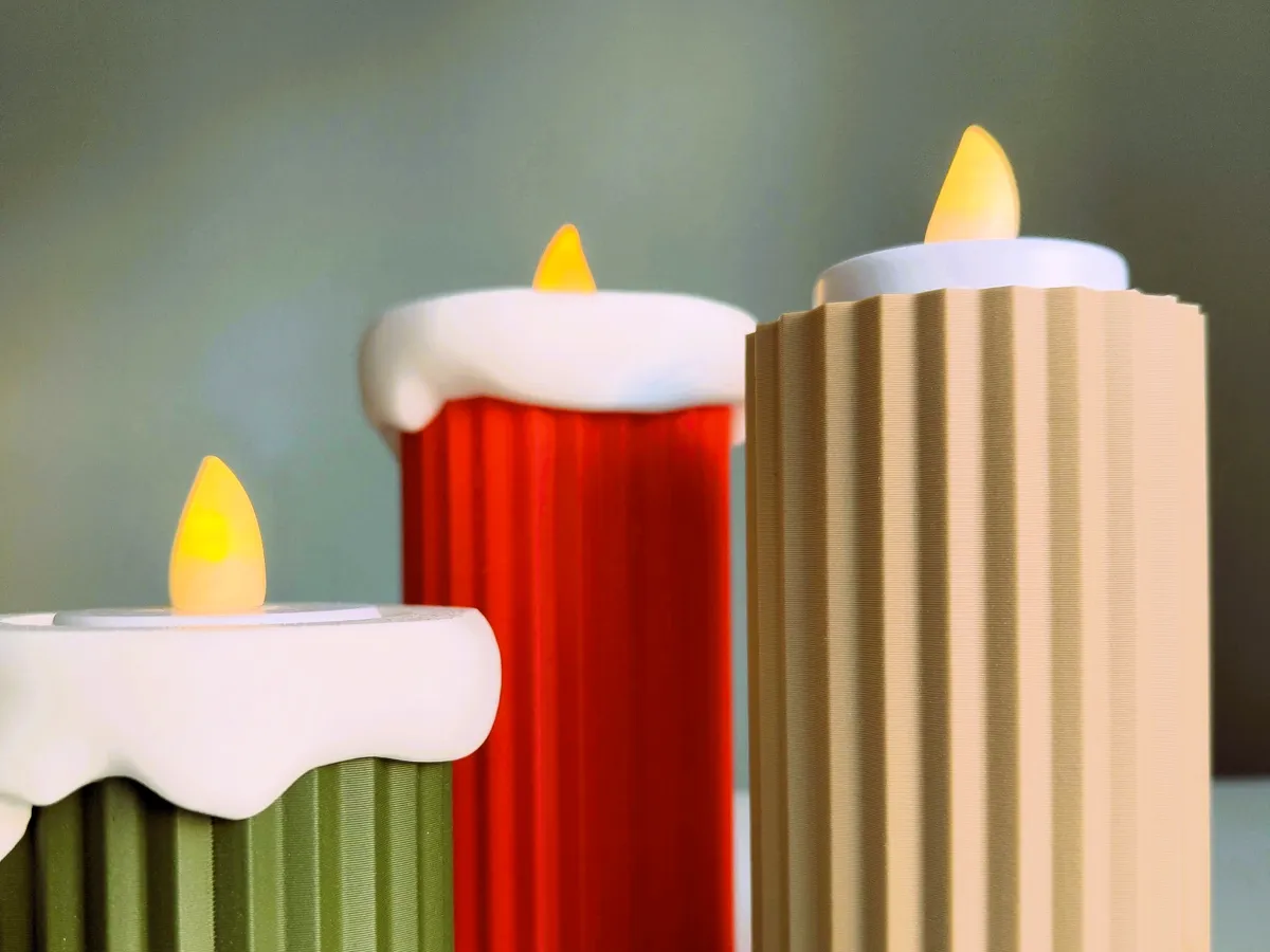 Christmas Minimalistic Tealight Holders, photo 2 of 4 - Christmas Minimalistic Tealight Holders Home Decor Items