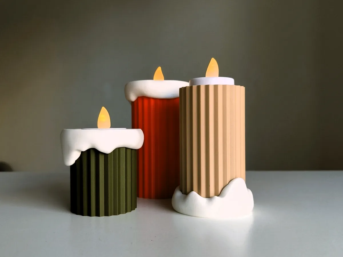Christmas Minimalistic Tealight Holders, photo 3 of 4 - Christmas Minimalistic Tealight Holders Home Decor Items