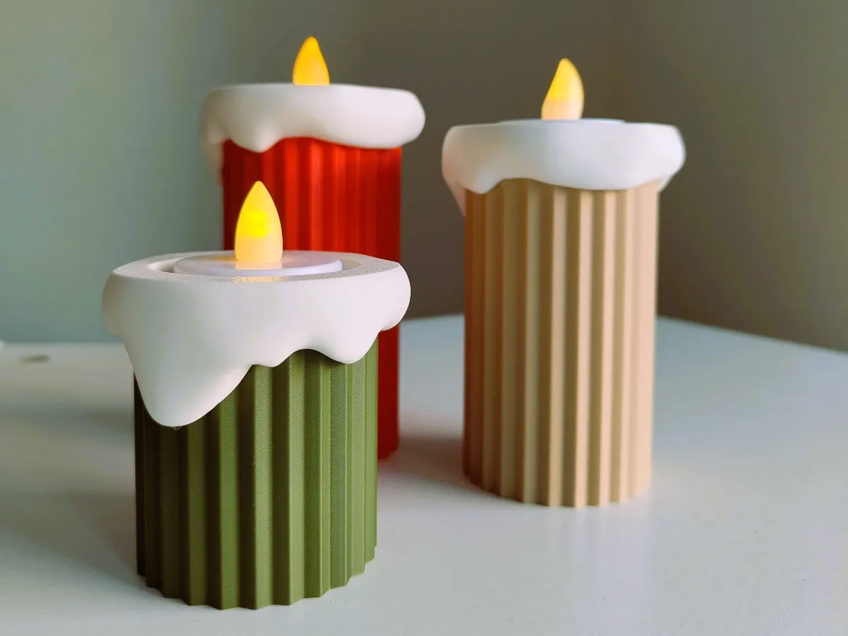 Christmas Minimalistic Tealight Holders, photo 4 of 4 - Christmas Minimalistic Tealight Holders Home Decor Items