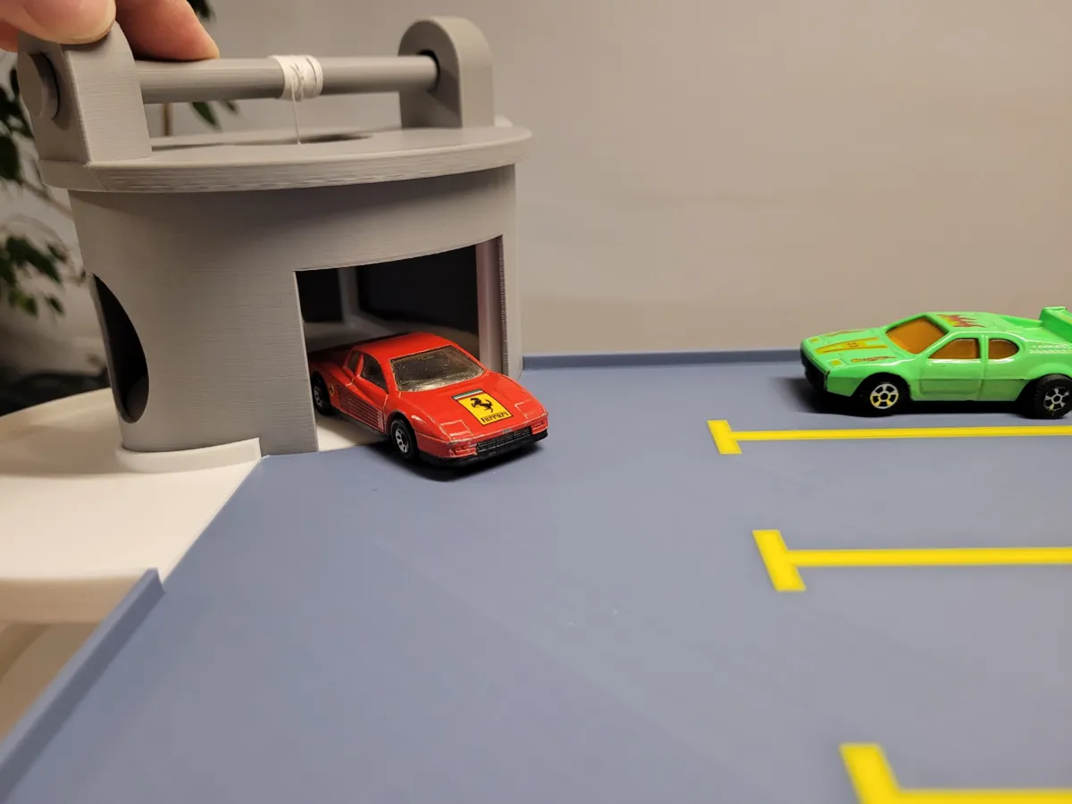 Parking Garage with Elevator and Curved Ramp, photo 4 of 4 - Parking Garage with Elevator and Curved Ramp Tools & Workshop