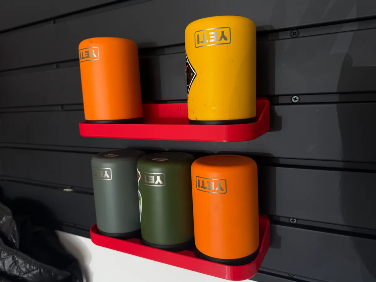 Slat wall YETI Coldster coozie holder