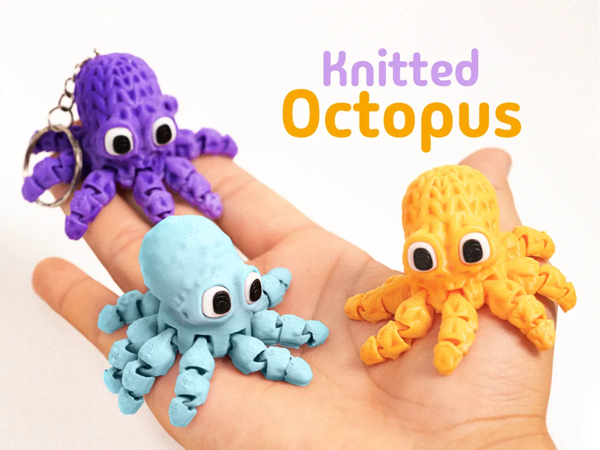 Mini Octopus, Articulated & Keychain