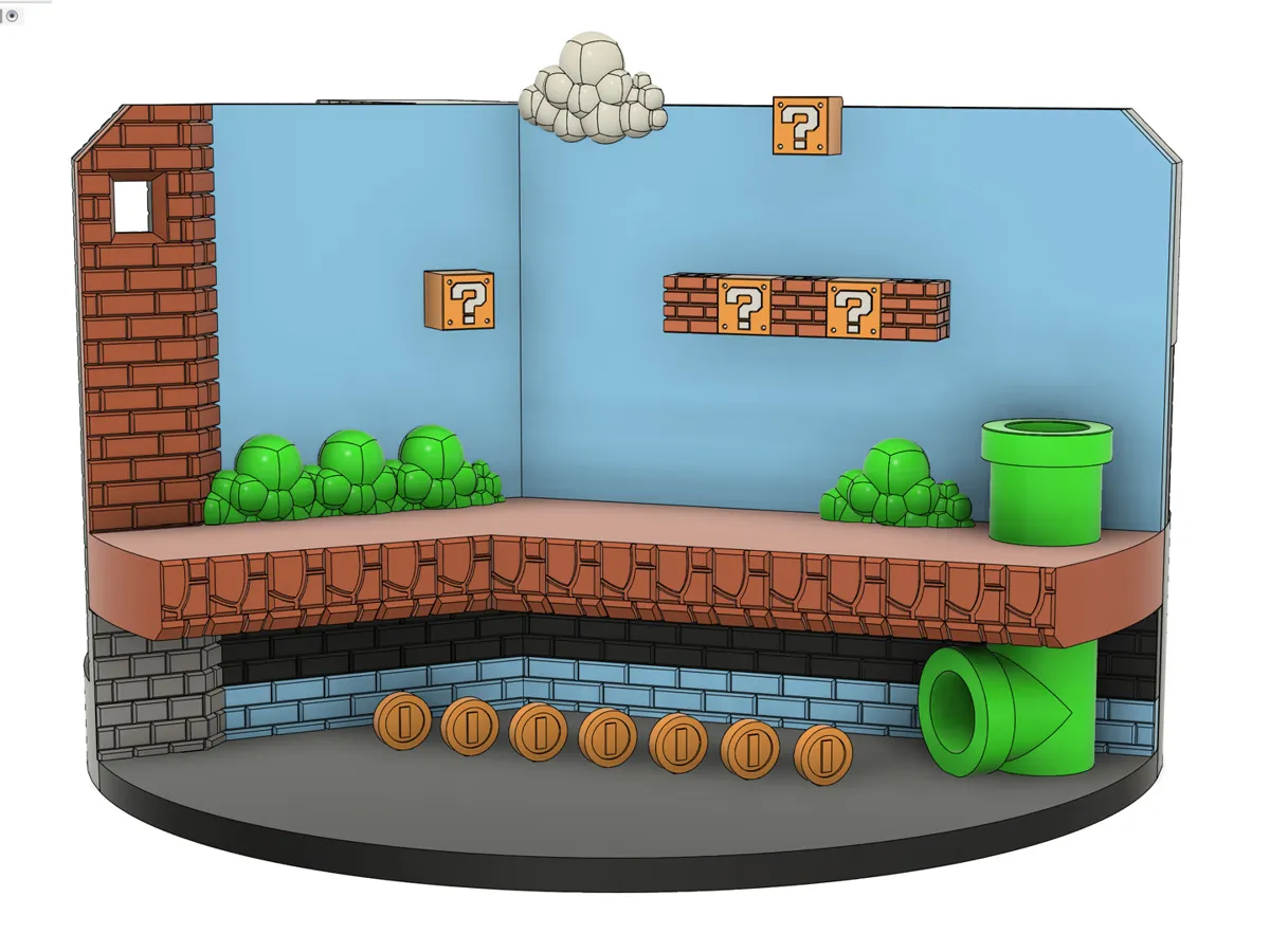 Super Mario Bros Diorama, photo 2 of 2 - Super Mario Bros Diorama Figurines & Collectibles