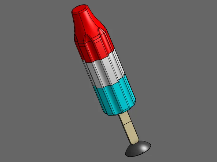 Rocket Popsicle Inspired Floor Lamp
