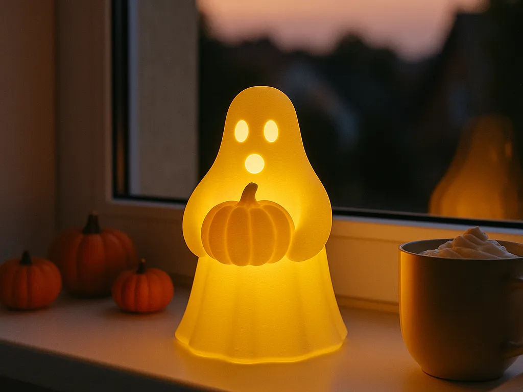 Cute Ghost Lamp, Halloween Pumpkin Light