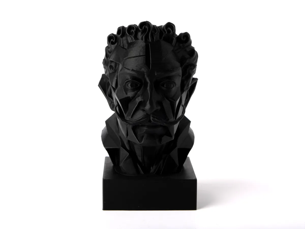 Cubist Dali Bust, Modern Geometric Sculpture