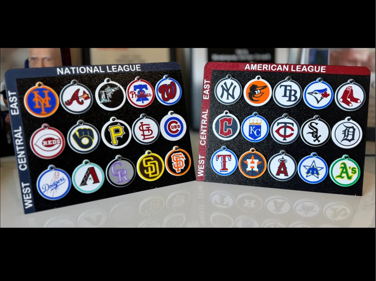 MLB Key & Luggage Tags w/ Hidden Contact + Display